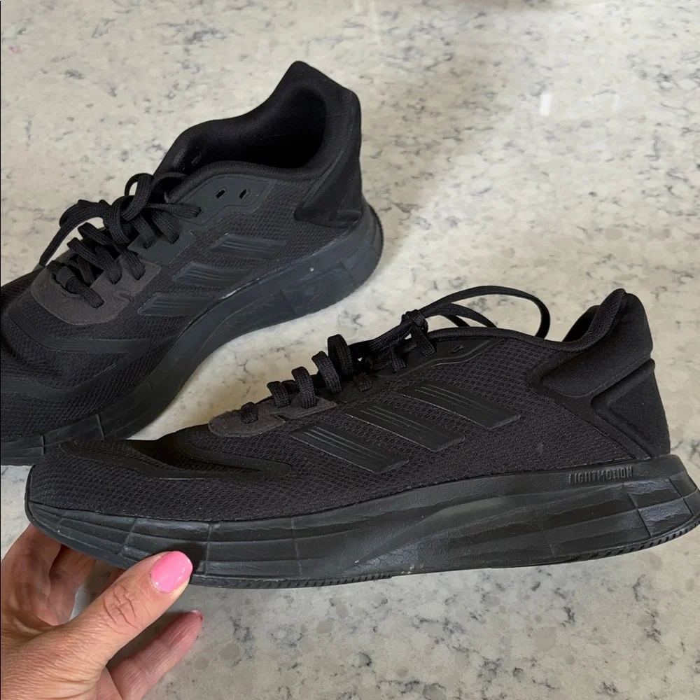 Adidas Men's All-Black Mesh Running Sneakers